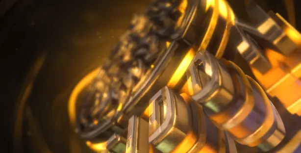 3D Gold & Glass Logo Intro