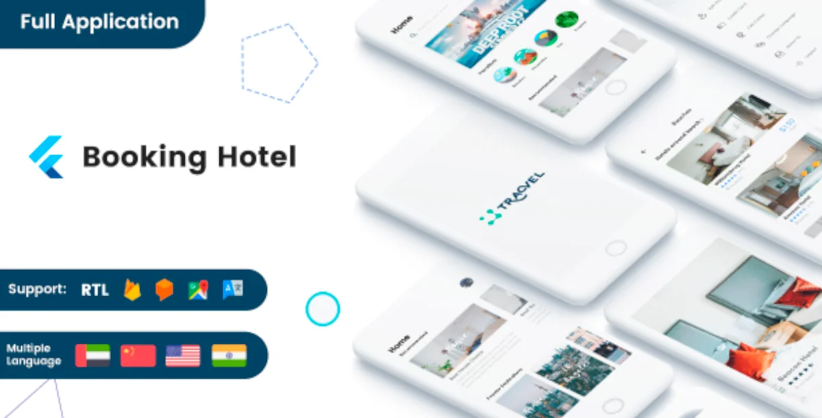 Flux Hotel Booking hotel full application in Flutter