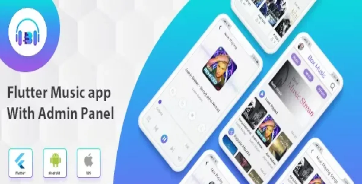 Flutter App Music for Android & IOS With Admin Panel ( Flutter2.0 )