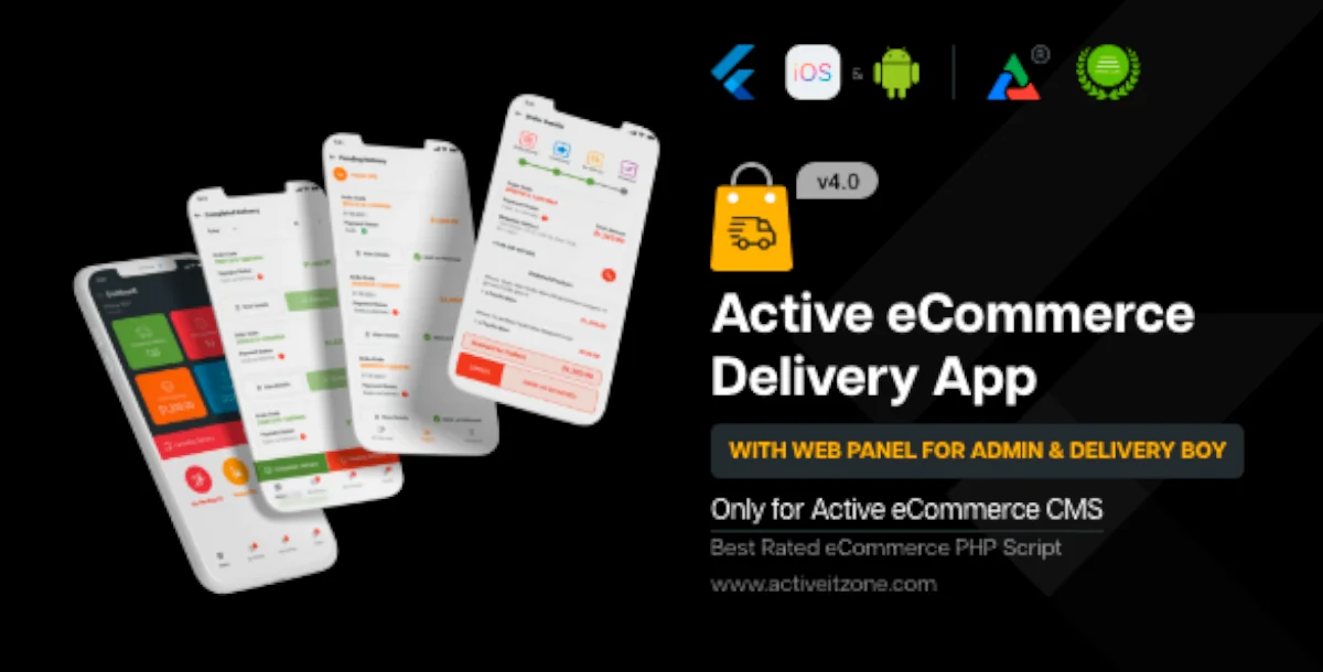 Active eCommerce Delivery Boy Flutter App