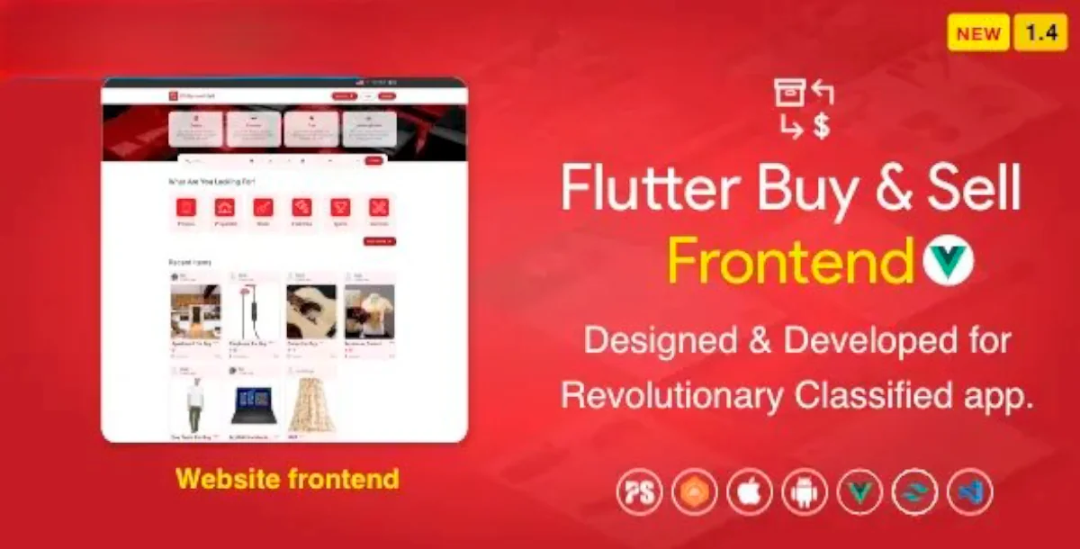 BuySell Frontend with Vue.js and PHP Backend (Olx, Mercari, Carousell, Classified ) Full App