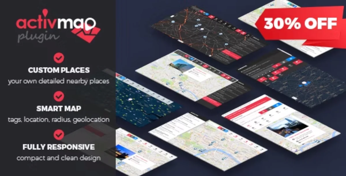 Activ'Map Nearby Places - Responsive POI Gmaps