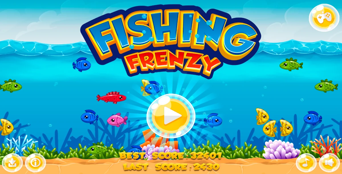 Fishing Frenzy - HTML5 Game, Mobile Version+AdMob!!! (Construct 3  Construct 2  Capx)