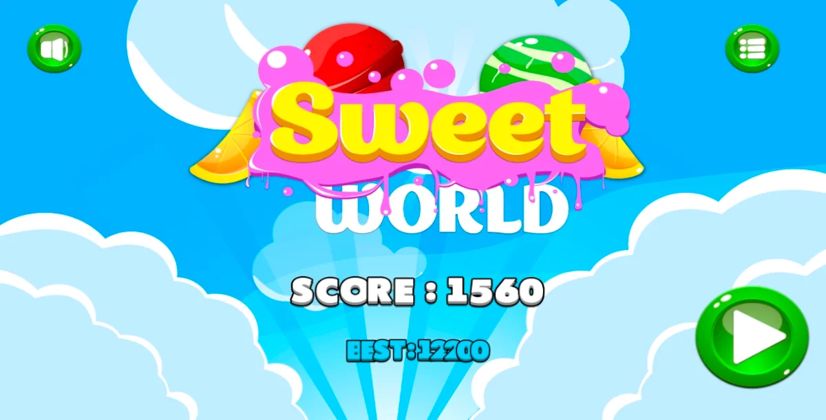 Sweet world - HTML5 game. Construct2 (.capx) + mobile