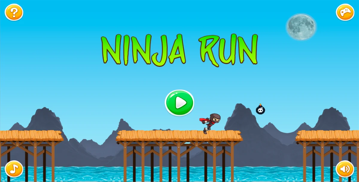 Ninja Run - HTML5 Mobile Game (Construct 3 | Construct 2 | Capx)