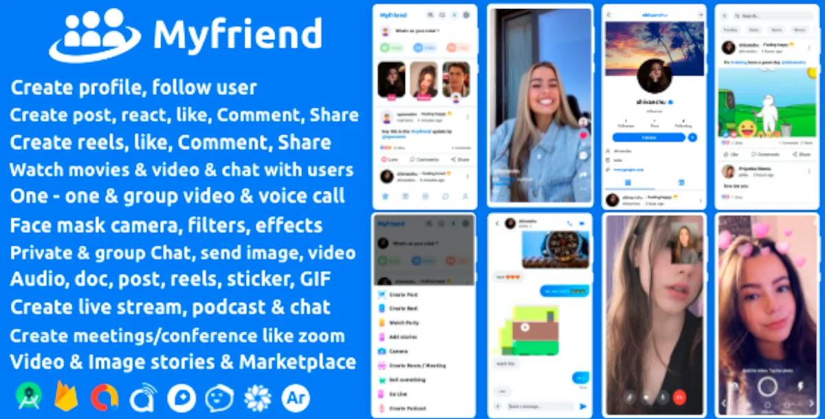 Myfriend - Friend Chat Post Tiktok app