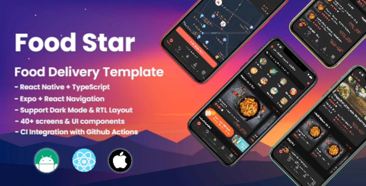 Food Star - Mobile React Native Food Delivery Template